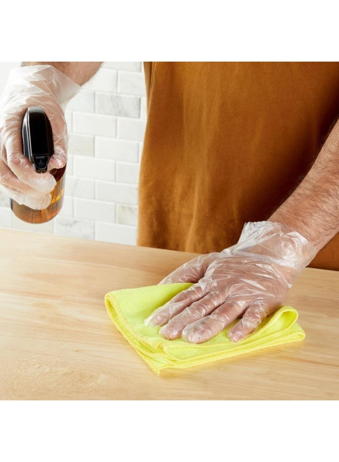 Disposable Clear Large Plastic Gloves for Cooking Cleaning Kitchen Food Handling - Pack of 100 - Image 4