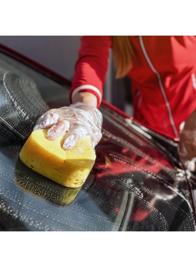 Disposable Clear Large Plastic Gloves for Cooking Cleaning Kitchen Food Handling - Pack of 100 - Image 5