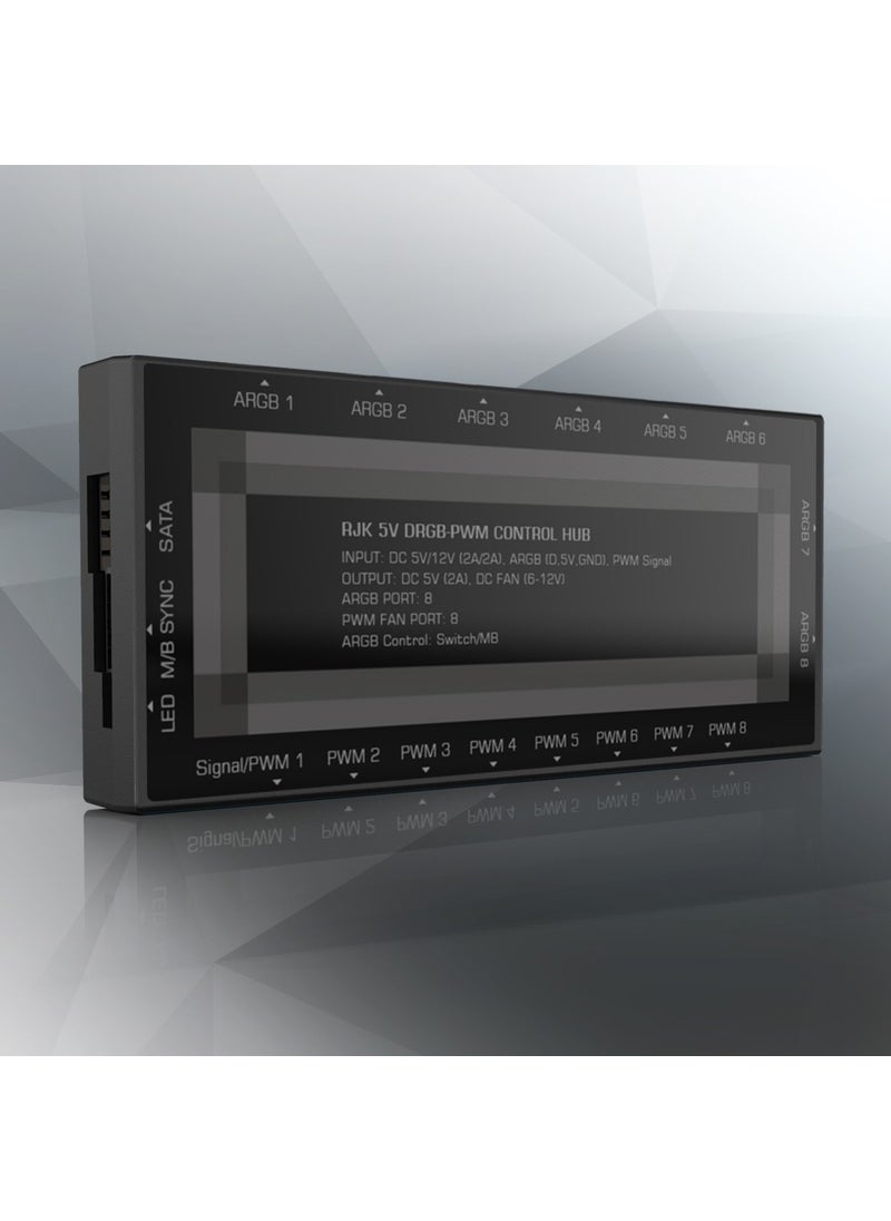 Raijintek - RJK 5V Argb-Pwm Fan Controller 8 Port Pwm + 8 Port Argb Port (0R40B00225) - Image 1