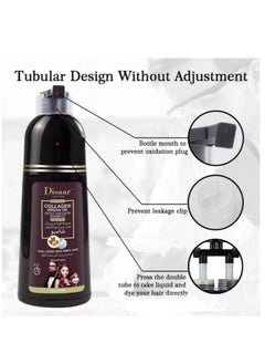 Disaar COLLAGEN ARGAN OIL SPEEDY HAIR COLOR SHAMPOO (Burgundy red) 400ML  - Image 4