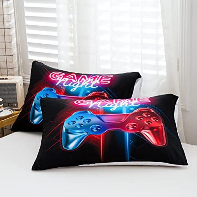 مجموعة غطاء لحاف مطبوع متعدد الألوان من Gamepad Gamepad Gamepad Gamepad Gamepad طقم سرير غرفة نوم فاخرة للأولاد والبنات - Image 5