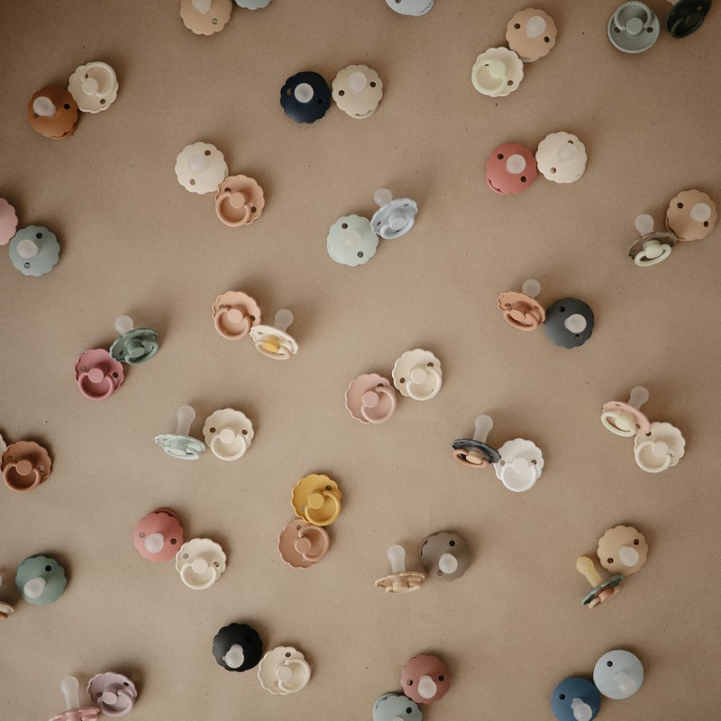 FRIGG Daisy SilkySoft Silicone Baby Pacifier | Made in Denmark | BPA-Free (Powder Blush/Cream, 6-18 Months) - Image 5