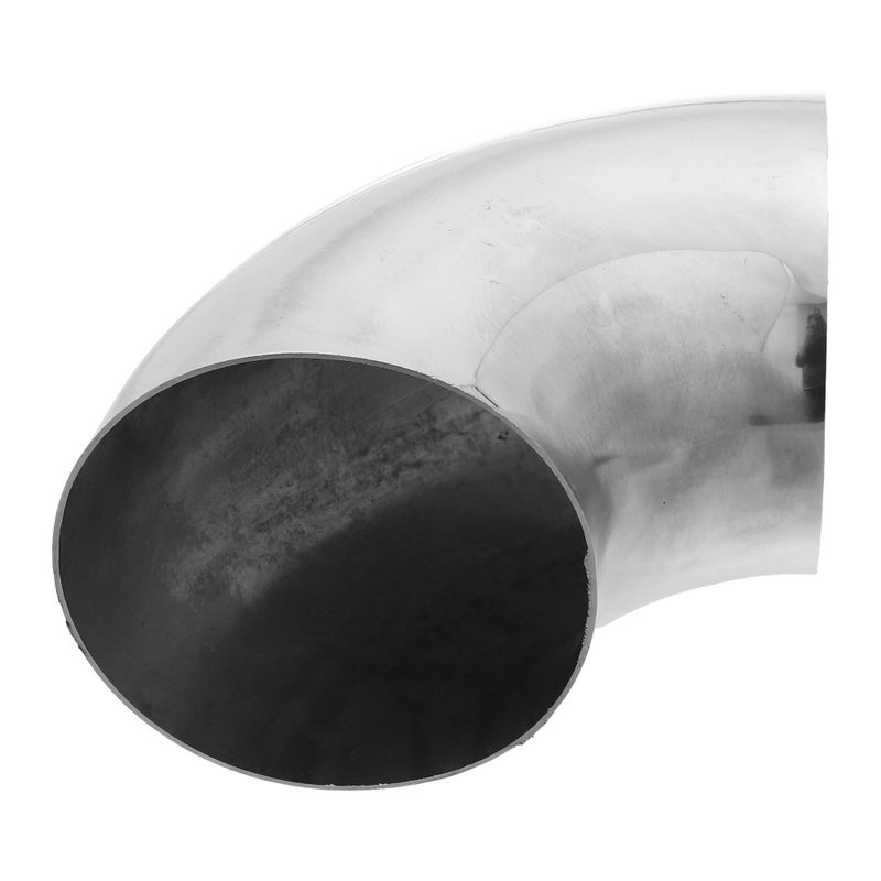 X AUTOHAUX X AUTOHAUX 1 Pcs OD 5 Inch 90 Degree Mandrel Bend Elbow SS304 Stainless Steel Bend Tube Exhaust Elbow Pipe for Car Modified Exhaust System 5" Piping Silver Tone - Image 1