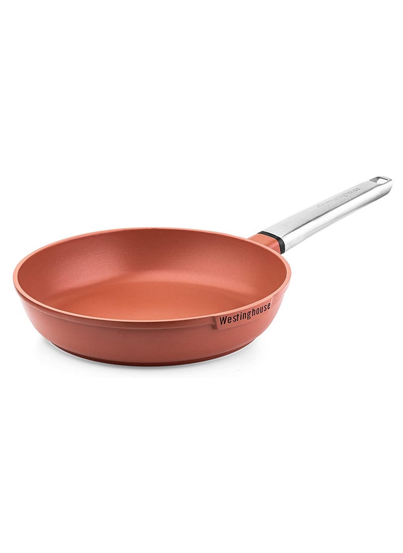 Westinghouse Westinghouse Performance Series 26cm Non-Stick Fry Pan Cast Aluminum with QuanTanium Coating Induction & Oven Safe Cool-Touch Stainless Steel Handle - Orange  - Image 1