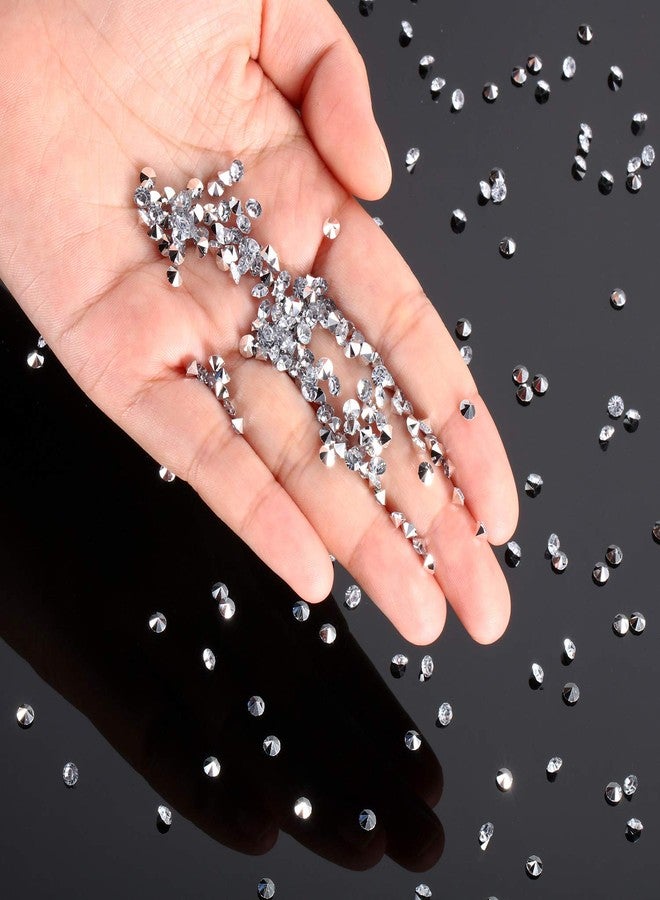 Bememo 10000 Clear Wedding Table Scatter Confetti Crystals Acrylic Diamonds Rhinestones for Table Centerpiece Decorations Wedding Decorations Bridal Shower Decorations Vase Beads (Silver, 4 MM) - Image 3