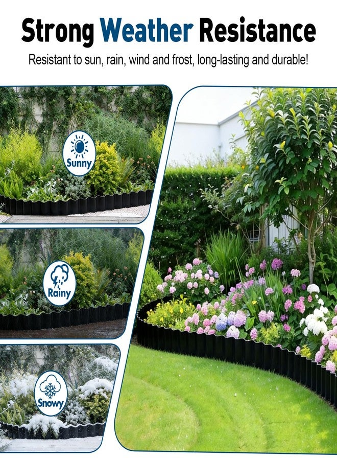 LECWELL Corrugated Garden Edging,Metal Garden Edging,6.1in×3.28ft Landscape Edging,Landscape Edging Border for Garden,Lawn,Yard and Flower Bed(Black) - Image 4