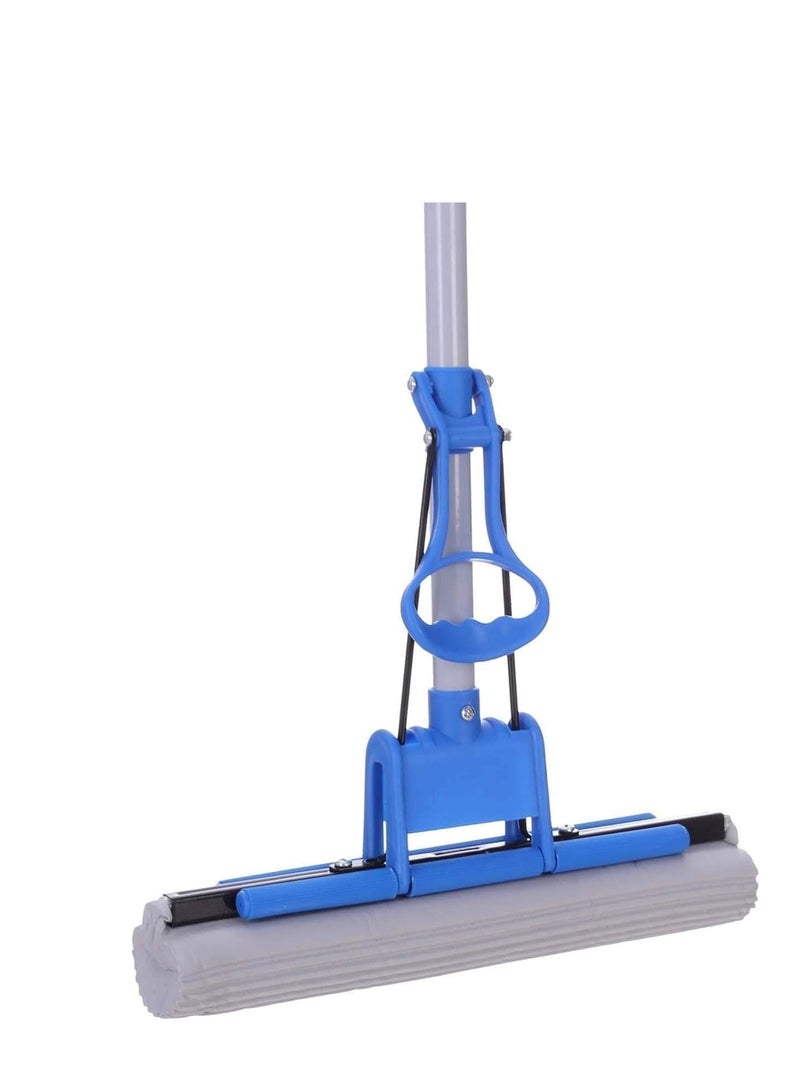 Terabyte Magic Mop Blue Super Squeeze Home Cleaning Squeeze mop 78cm-102cm telescopic metal handle 27cm PVA head can be replaceable - Image 1