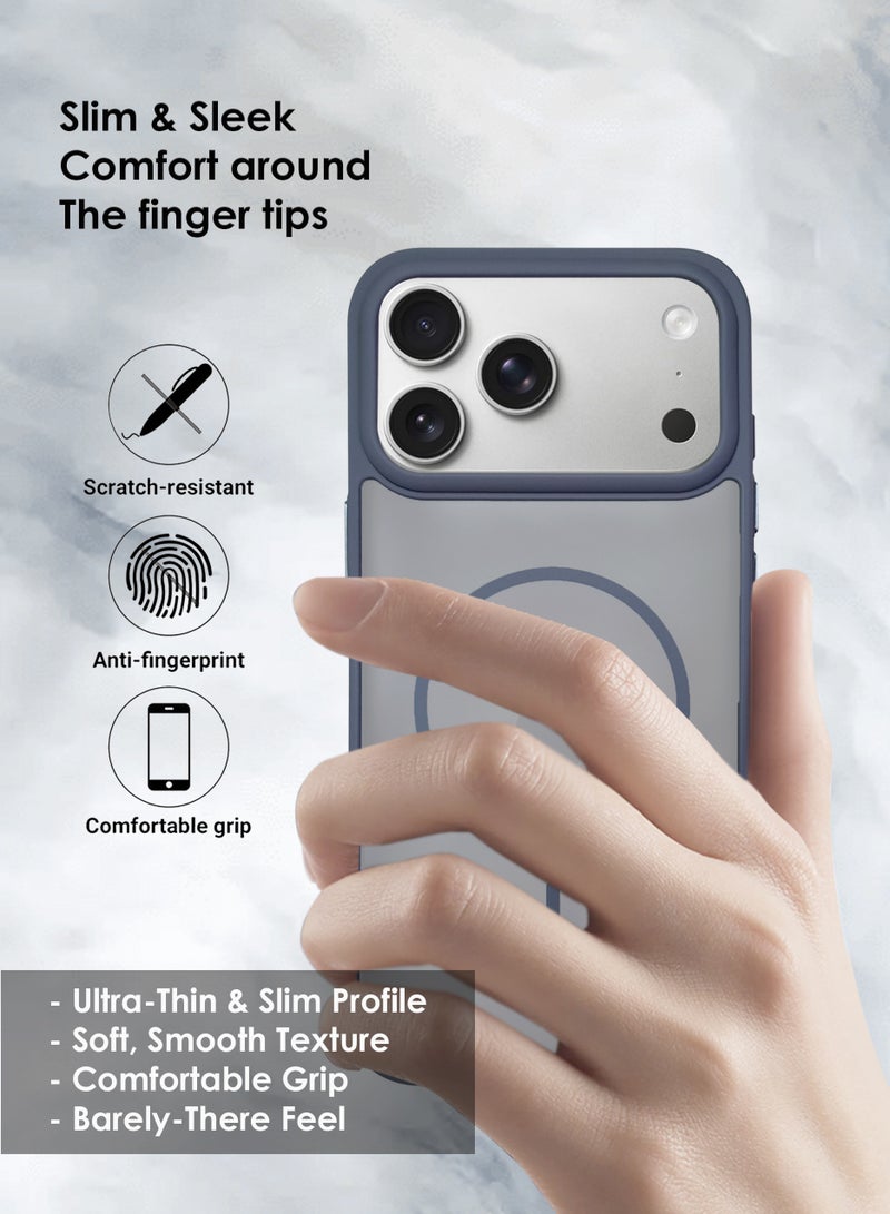 جراب MagSafe لهاتف Apple iPhone 17 Pro Max، غطاء خلفي مغناطيسي، مقاوم للاصفرار والصدمات، غطاء هاتف نحيف مزود بمغناطيس قوي لهاتف Apple iPhone 17 Pro Max - Image 3