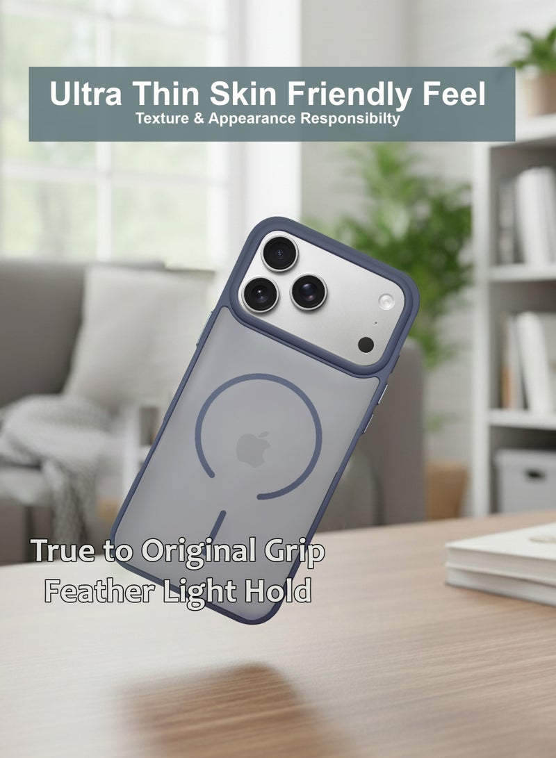 جراب MagSafe لهاتف Apple iPhone 17 Pro Max، غطاء خلفي مغناطيسي، مقاوم للاصفرار والصدمات، غطاء هاتف نحيف مزود بمغناطيس قوي لهاتف Apple iPhone 17 Pro Max - Image 4