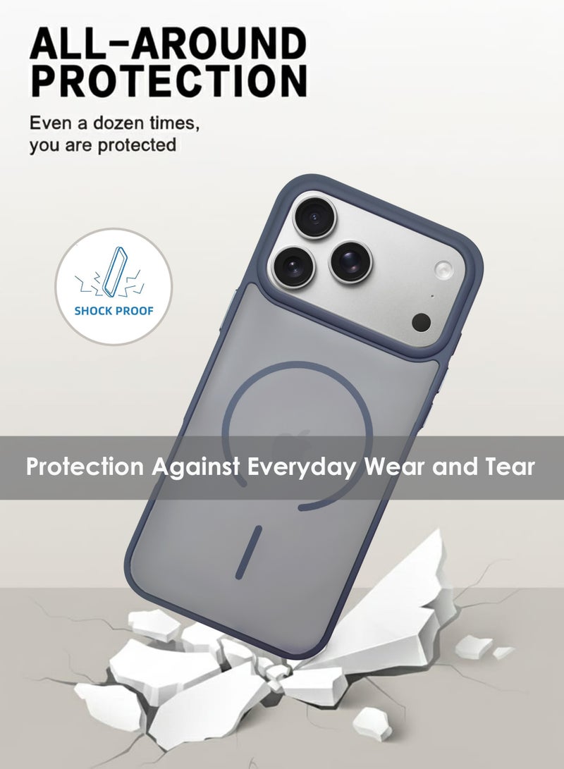 جراب MagSafe لهاتف Apple iPhone 17 Pro Max، غطاء خلفي مغناطيسي، مقاوم للاصفرار والصدمات، غطاء هاتف نحيف مزود بمغناطيس قوي لهاتف Apple iPhone 17 Pro Max - Image 2