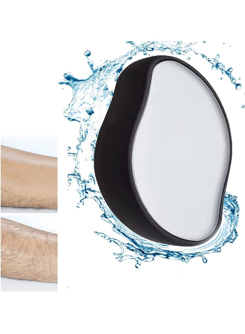 True Crystal Hair Eraser, Magic Hair Removal Eraser, Painless Crystal Hair Remover Tools, Soft Smooth Skin Fast & Easy Crystal Hair Removal for Men and Women (Black) - Image 1