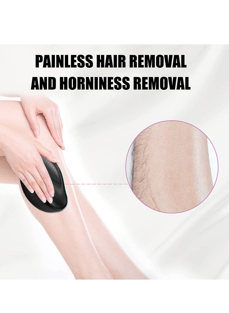 True Crystal Hair Eraser, Magic Hair Removal Eraser, Painless Crystal Hair Remover Tools, Soft Smooth Skin Fast & Easy Crystal Hair Removal for Men and Women (Black) - Image 2
