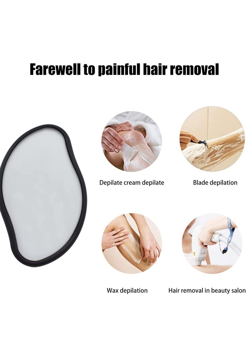 True Crystal Hair Eraser, Magic Hair Removal Eraser, Painless Crystal Hair Remover Tools, Soft Smooth Skin Fast & Easy Crystal Hair Removal for Men and Women (Black) - Image 3