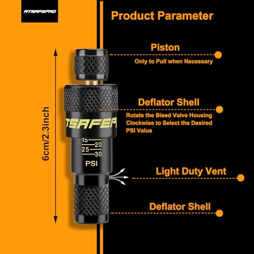 ATsafepro Tire Deflator, 10-30PSI Adjustable Auto-Stop Tire Deflators Offroad Accessories, Air Down Tire Deflators Kit Tool for Rapid Deflator Off Road 4x4 Various Vehicles (Pack of 4) - Image 2