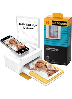 Kodak KODAK Dock Plus 4PASS Instant Photo Printer (4x6 inches) + 90 Sheets Bundle (10 Initial Sheets + 80 Sheet Pack)  - Image 1