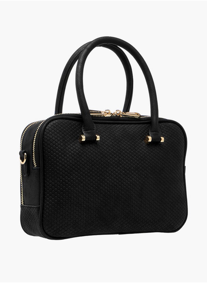Le Confort Women's Quilted Tote Bag with Double Handle and Zip Closure  - Image 3