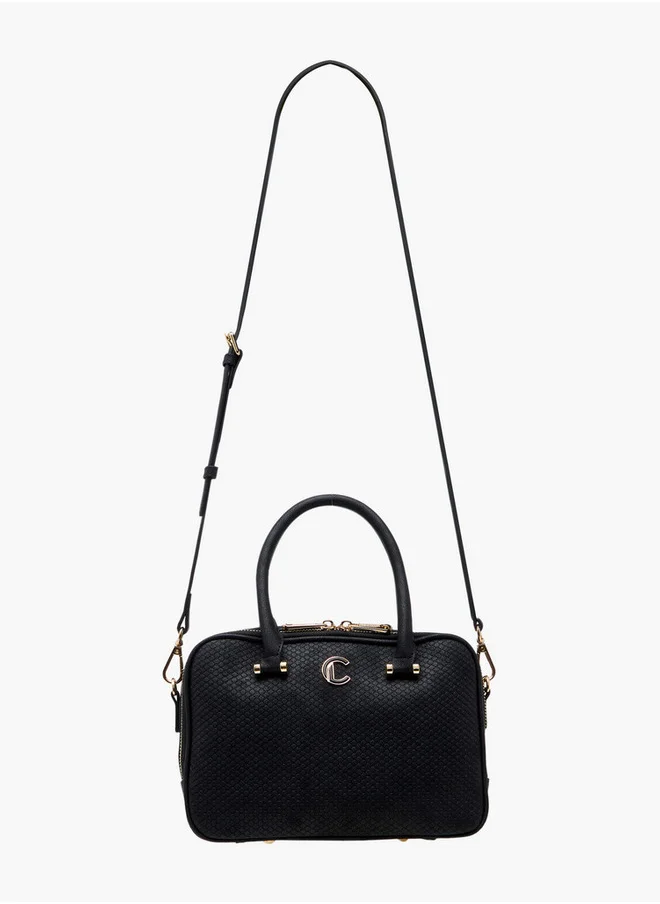 Le Confort Women's Quilted Tote Bag with Double Handle and Zip Closure