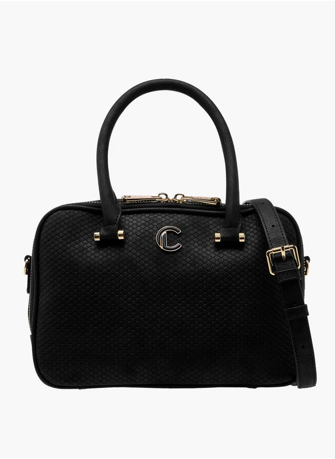 Le Confort Women's Quilted Tote Bag with Double Handle and Zip Closure