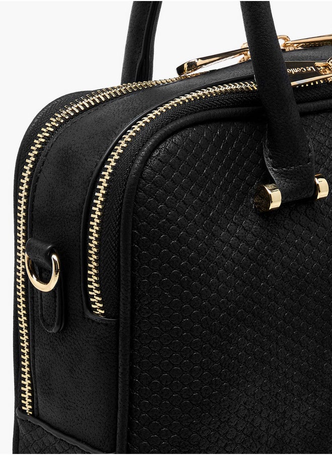 Le Confort Women's Quilted Tote Bag with Double Handle and Zip Closure  - Image 5