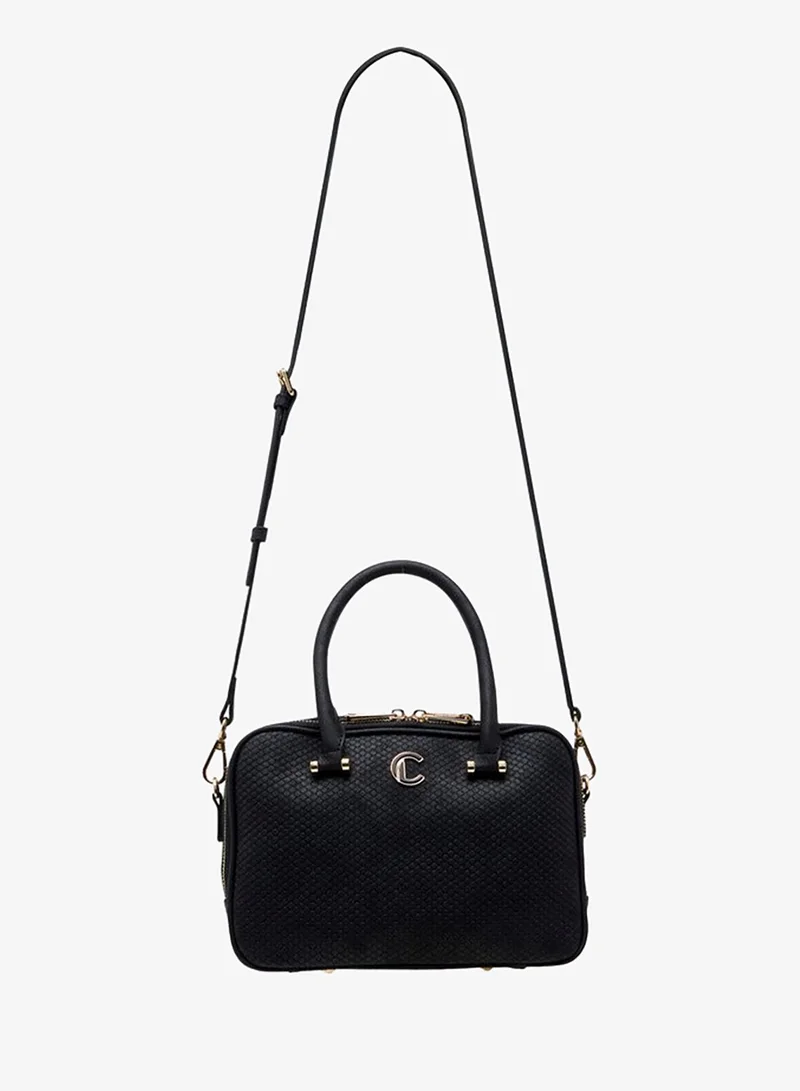 Le Confort Women's Quilted Tote Bag with Double Handle and Zip Closure