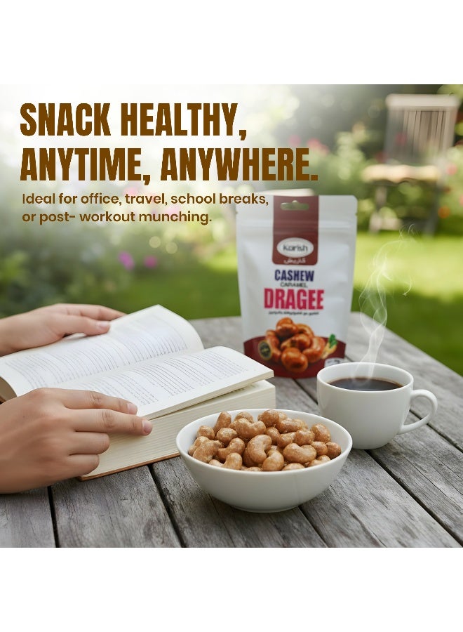 Karish Cashew Caramel Dragee 50g – Crunchy Sweet Nut Snack – Made in UAE – Premium Cashews Coated in Caramel - Image 5