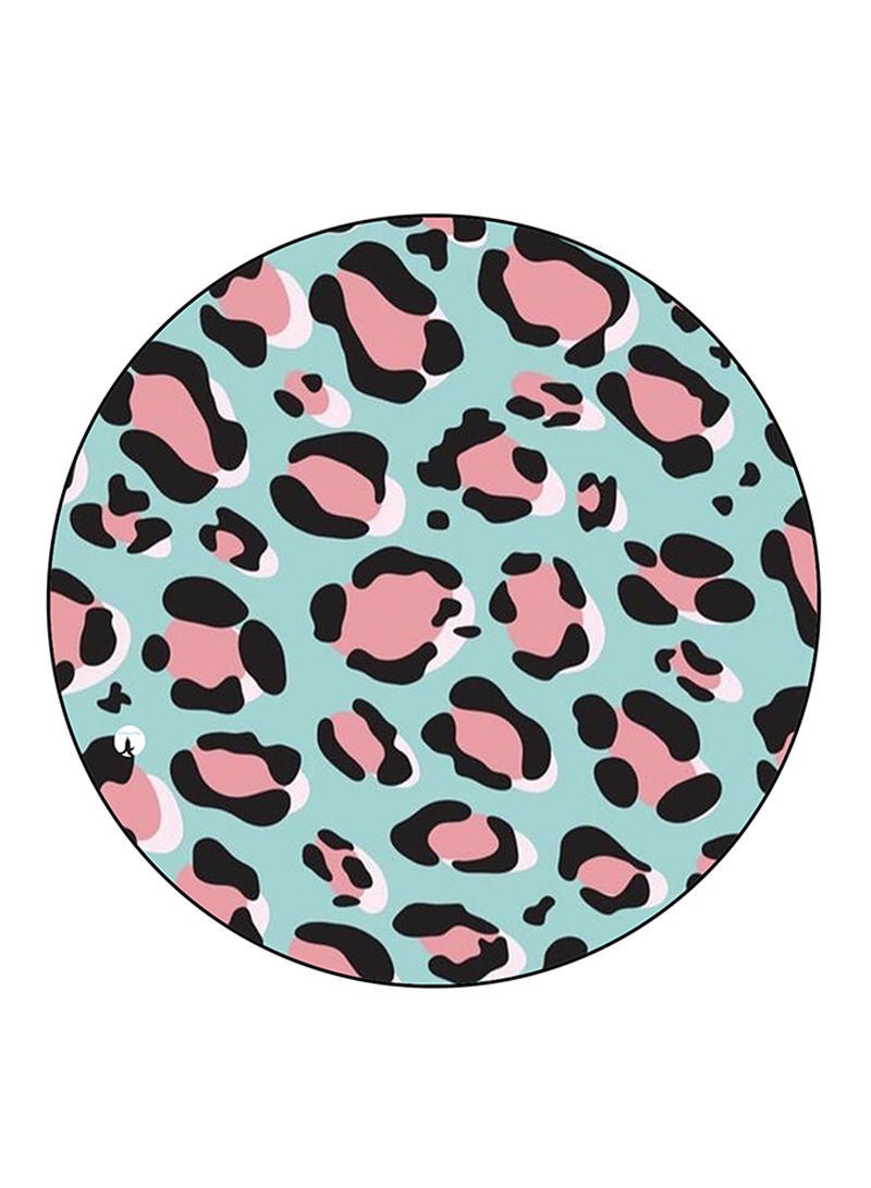 RKN Cheetah Printed Mouse Pad Round  Multicolour