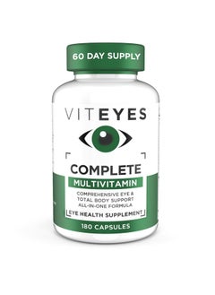 Viteyes Viteyes Complete Eye & Total Body Health Multivitamin Nutritional Supplement, 180 Capsules, White  - Image 1