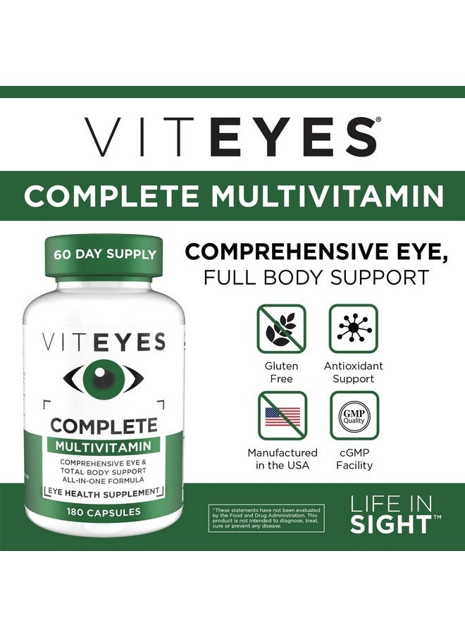 Viteyes Complete Eye & Total Body Health Multivitamin Nutritional Supplement, 180 Capsules, White - pzsku/ZD6E1FDBDE4615B56EAC4Z/45/_/1735908062/31a47637-2234-4fcb-a969-f5775c41c455