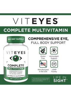 Viteyes Viteyes Complete Eye & Total Body Health Multivitamin Nutritional Supplement, 180 Capsules, White  - Image 4