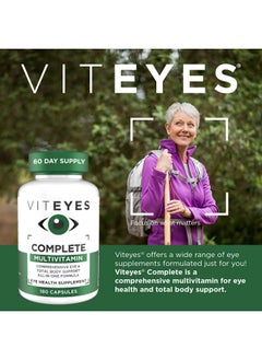 Viteyes Viteyes Complete Eye & Total Body Health Multivitamin Nutritional Supplement, 180 Capsules, White  - Image 2