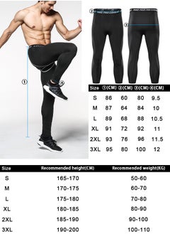DAREU Men's Compression Pants Workout Athletic Leggings Running Gym Tights  - Image 4