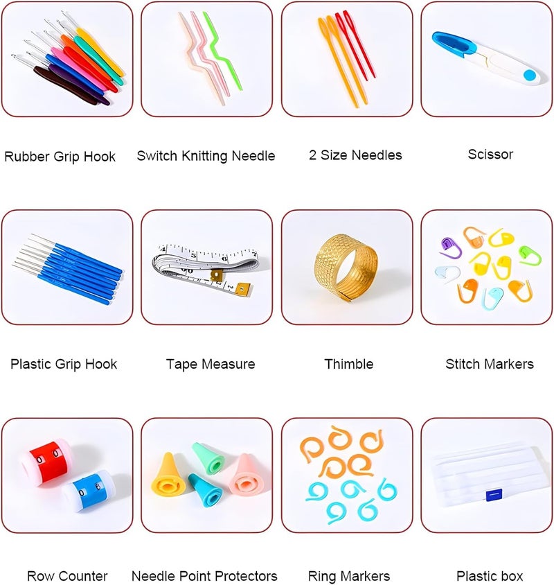 VERAT طقم كروشيه مكون من 52 قطعة - Image 3