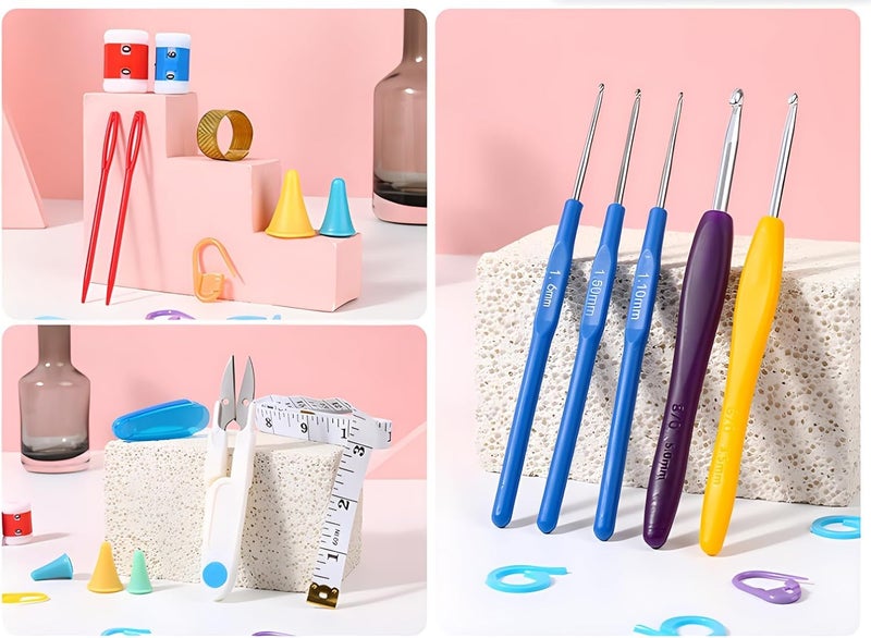 VERAT طقم كروشيه مكون من 52 قطعة - Image 5