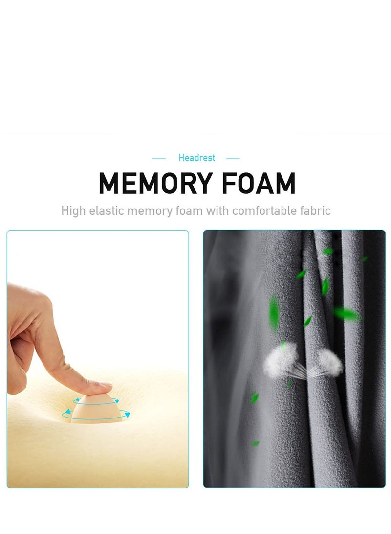 3 اكس ار وسادة دعم الرقبة للسيارة - مسند رأس من الإسفنج الذكي (Memory Foam) - وسادة دعم عنقي بتصميم مريح - قماش ناعم ومسامي - مسند رأس لمقاعد السيارات ومكاتب العمل والسفر - لتخفيف الألم ودعم القيادة - مقاس موحد (يناسب الجميع) - اللون: أسود - الموديل 5697 - Image 5