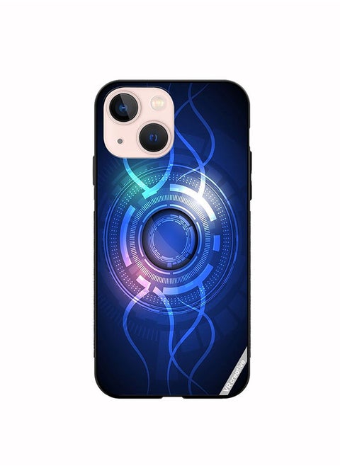 Protective Case Cover For Apple iPhone 13 Blue Abstract Design Multicolour