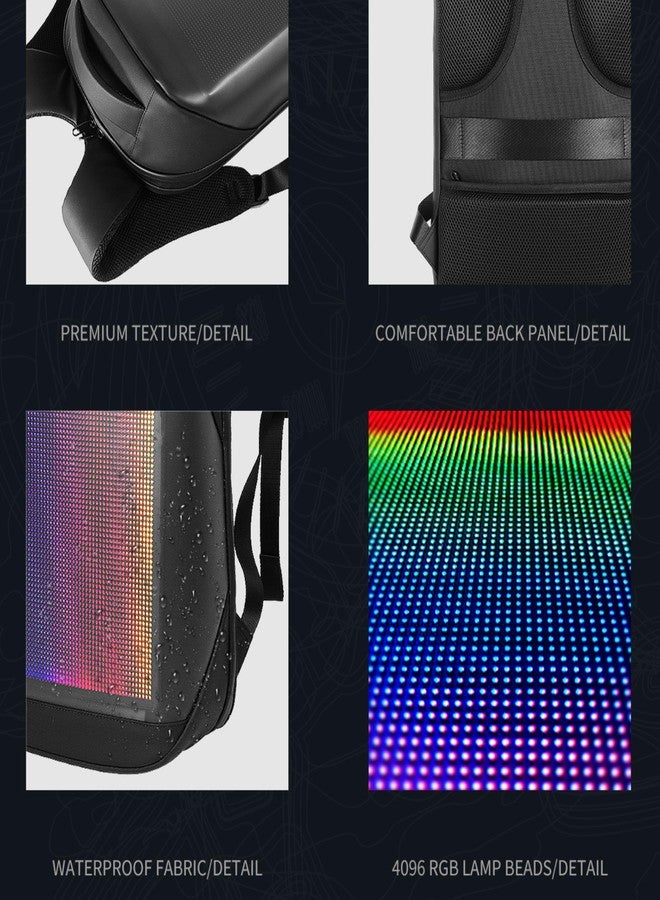 THE CLASSY CONCEPT LED Laptop Backpack - Stylish Illuminated Travel Bag for Men & Women, Tech & Everyday Use (YELLOW) - Image 4