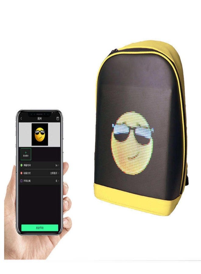 THE CLASSY CONCEPT LED Laptop Backpack - Stylish Illuminated Travel Bag for Men & Women, Tech & Everyday Use (YELLOW) - Image 5
