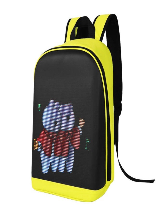 THE CLASSY CONCEPT LED Laptop Backpack - Stylish Illuminated Travel Bag for Men & Women, Tech & Everyday Use (YELLOW) - Image 1