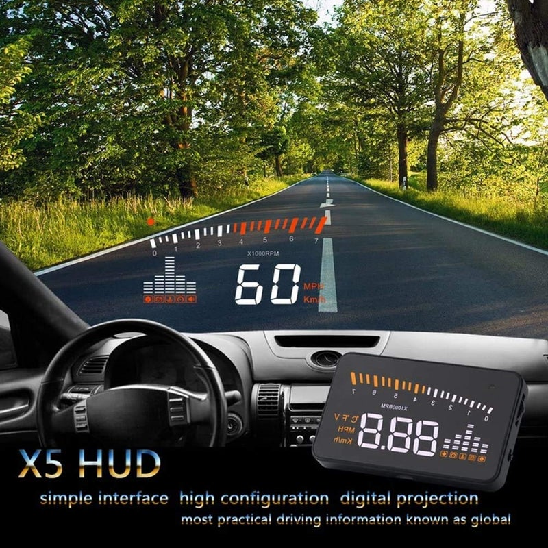 comfrt Heads Up Display for Car, Car Truck OBD II HUD Head Up Display Color LED Projector Speed Warning System Gps Heads Up Display For Cars - Image 3