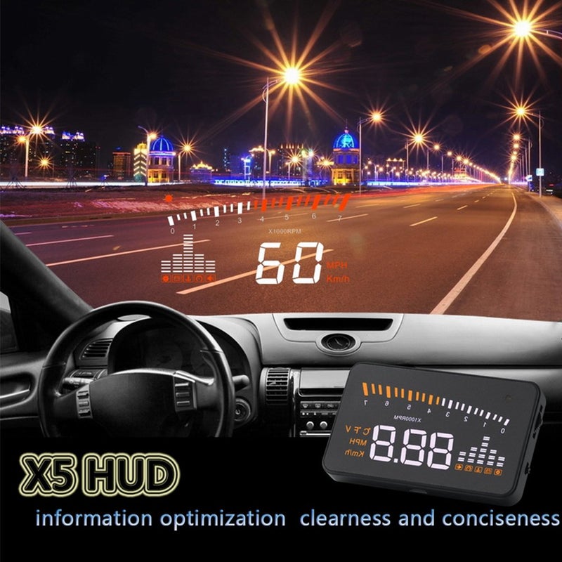 comfrt Heads Up Display for Car, Car Truck OBD II HUD Head Up Display Color LED Projector Speed Warning System Gps Heads Up Display For Cars - Image 4
