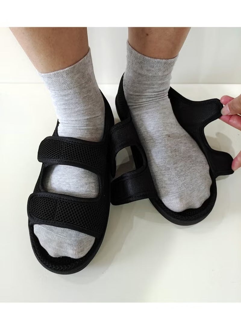 XiuWoo Diabetic Shoes, Extra Wide Width Open Toe Sandals, Adjustable Arthritis Edema Slippers for for Swollen Feet, Arthritis, Elderly - Image 3