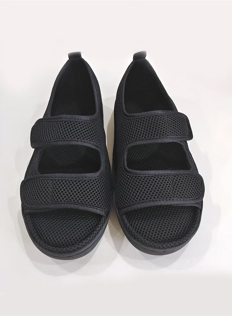 XiuWoo Diabetic Shoes, Extra Wide Width Open Toe Sandals, Adjustable Arthritis Edema Slippers for for Swollen Feet, Arthritis, Elderly - Image 5