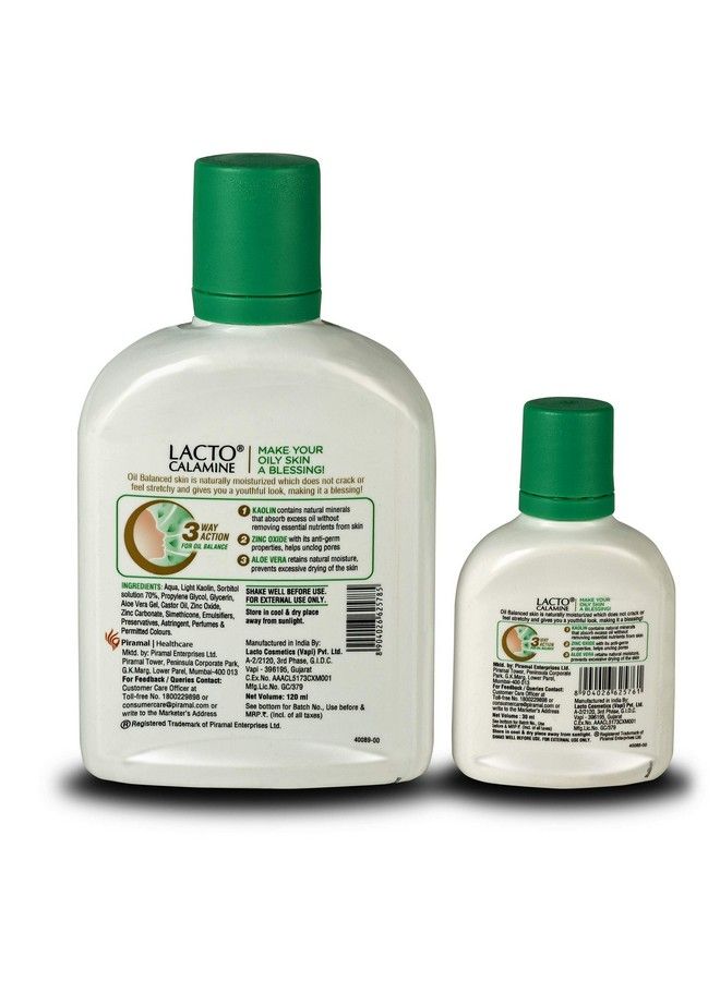 Lacto Calamine Oil Balance Lotion 120Ml With Free Combination Skin Lotion 30Ml - Image 3