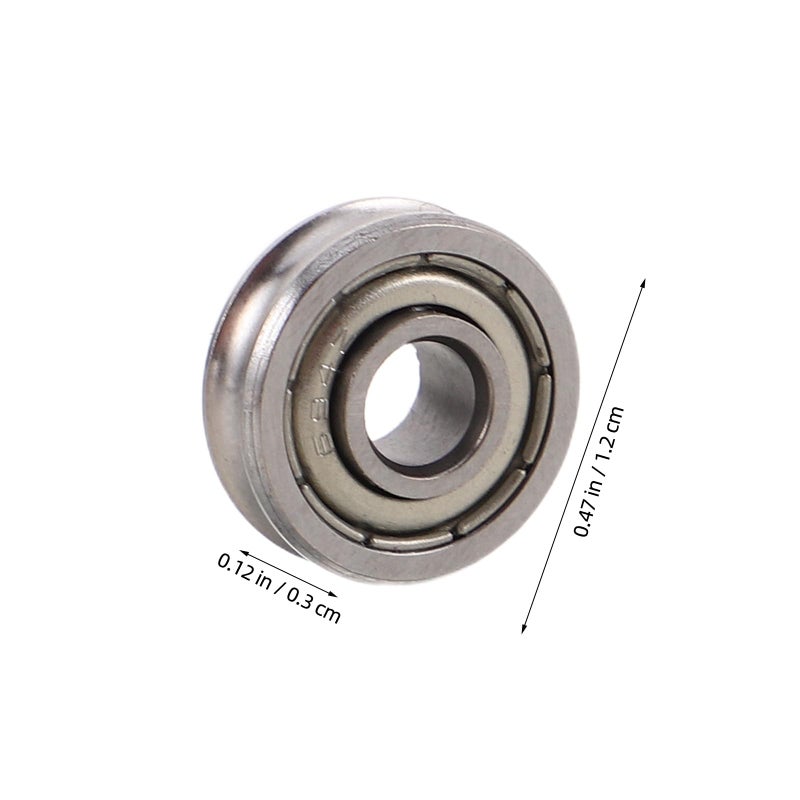 U Groove Linear Bearing Pulley 12Pcs 0 47 Inch Metal 3D Printer Extruder Roller Replacement - Image 3