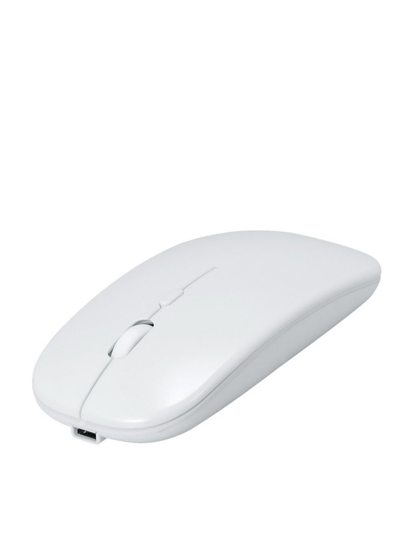 GULFLINK Wireless 2.4G Mouse Ultra-thin Silent Mouse Portable and Sleek Mice Rechargeable Mouse 500 MAH White  - Image 2