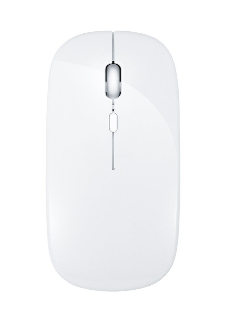 GULFLINK Wireless 2.4G Mouse Ultra-thin Silent Mouse Portable and Sleek Mice Rechargeable Mouse 500 MAH White  - Image 1