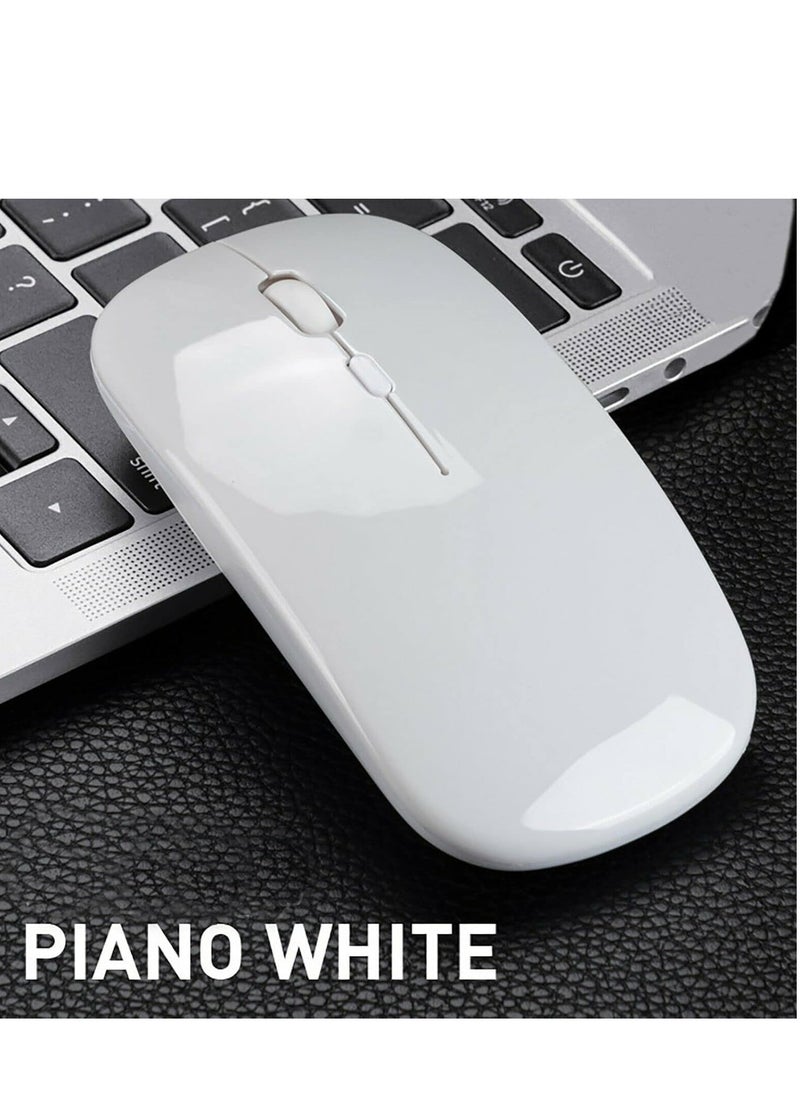 GULFLINK Wireless 2.4G Mouse Ultra-thin Silent Mouse Portable and Sleek Mice Rechargeable Mouse 500 MAH White  - Image 5