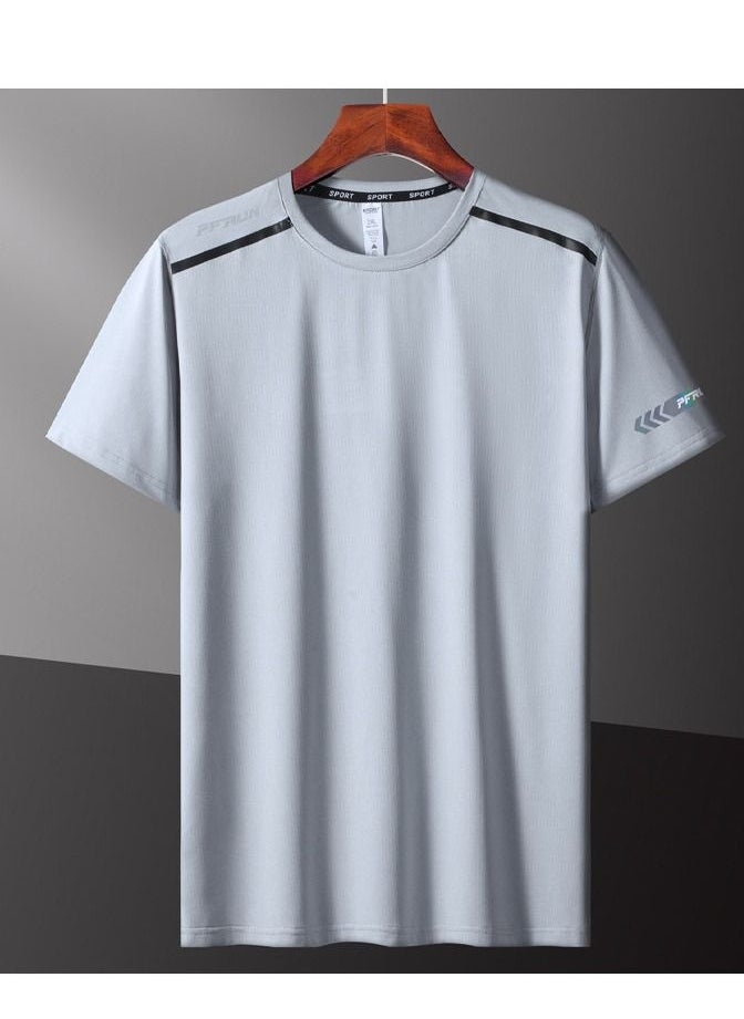 UTDOORWEAR - New Sports Short Sleeve Men's Summer Ice Sense Cooling Quick Dry Fitness Running Leisure Quick Dry T-Shirt - Image 1