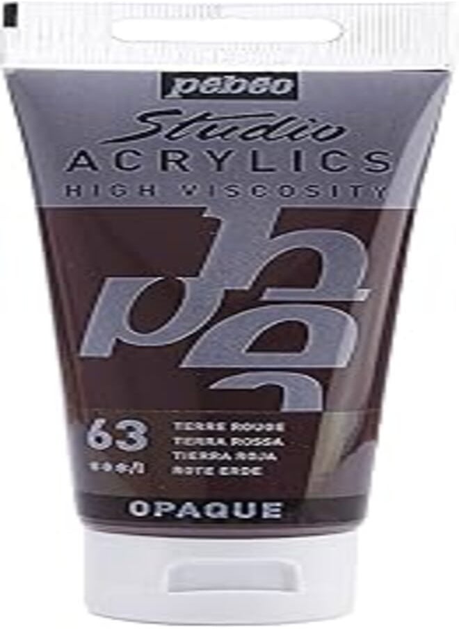 Pebeo PEBEO 831-063 - Acrylic Fine Studio Acrylics - Terra Rossa - Terra Rossa 100ml/3.38oz 