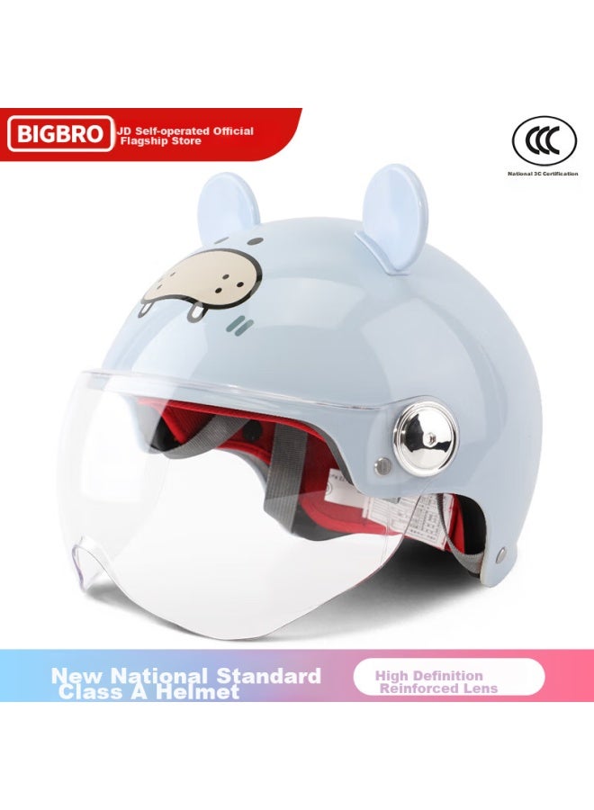 Bigbro K15 Children's Model, Light Blue Seal, 3c Electric Motorcycle, Uni Summer Sun Protection Helmet, Suitable For All Seasons - Image 1